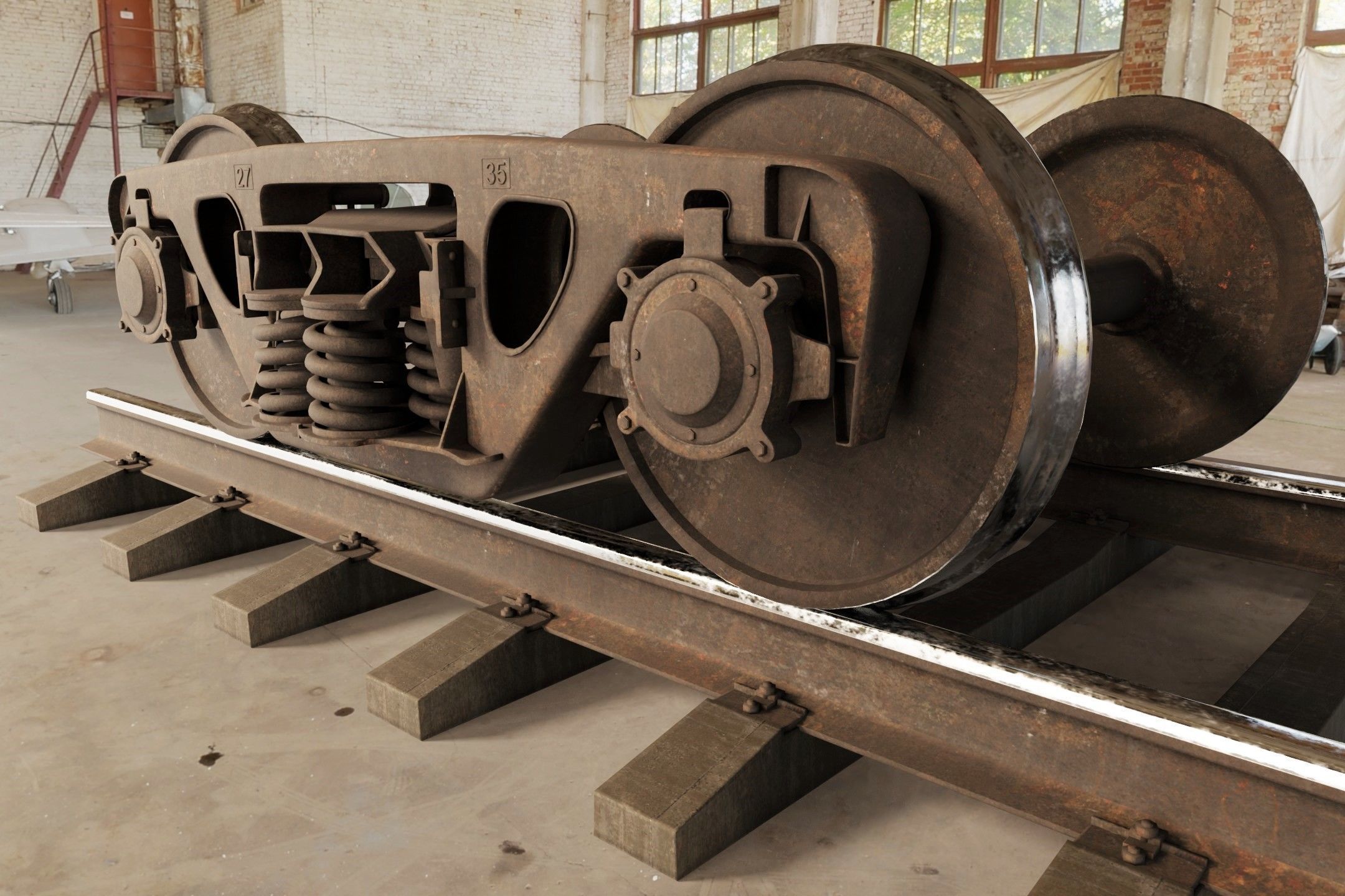 Freight Bogie 3D model_8