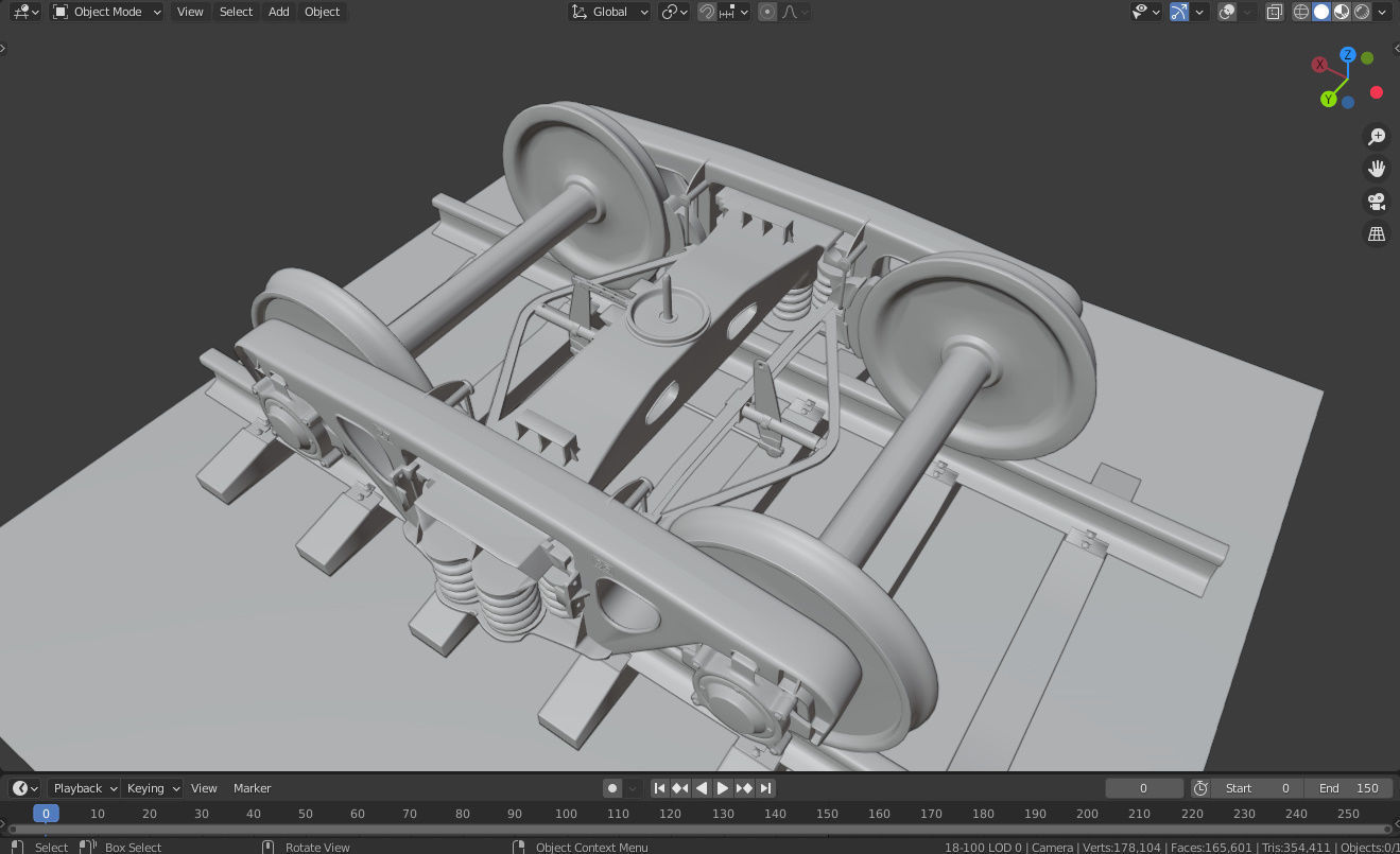 Freight Bogie 3D model_14