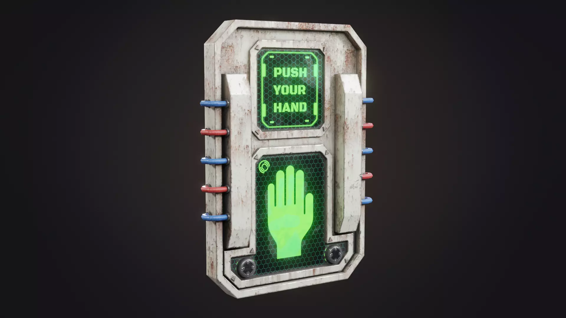 Security hand lock Free low-poly 3D model