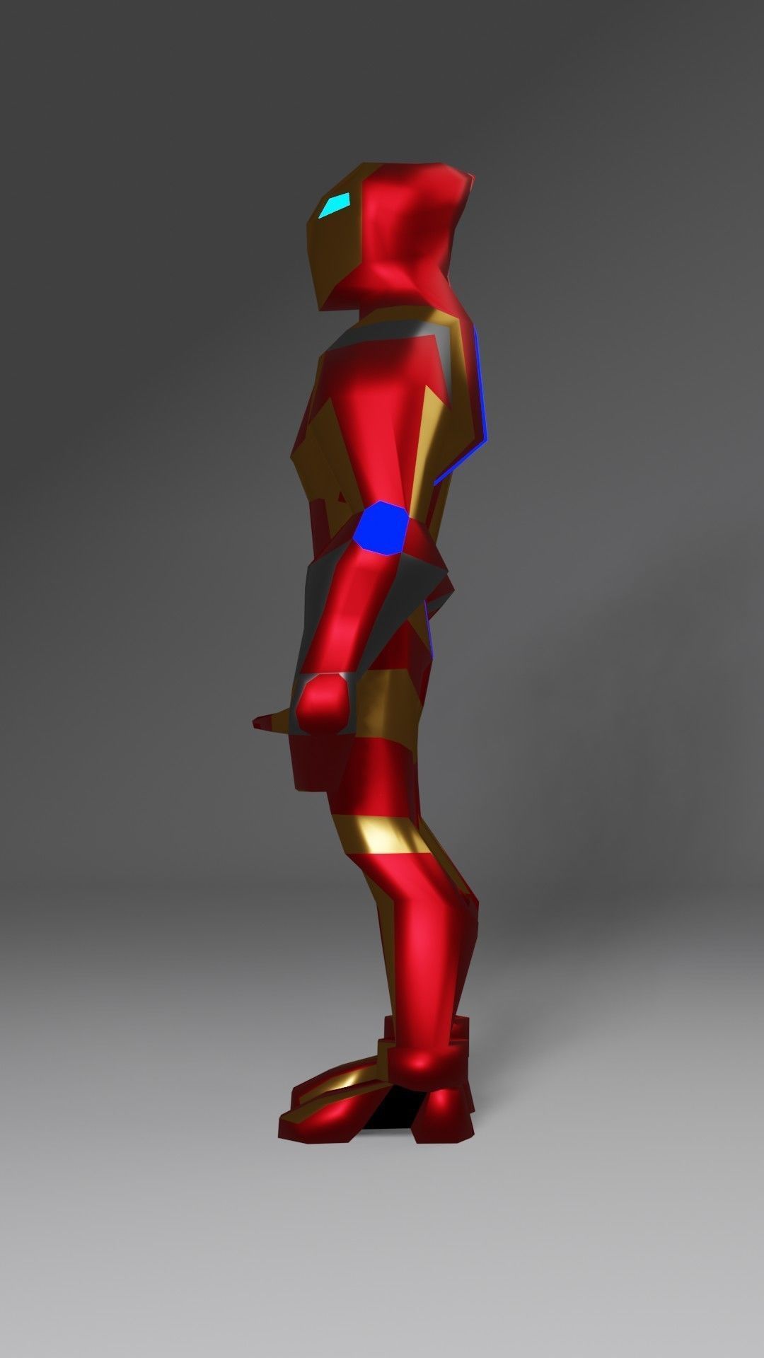 RufCyberX iron man Low-poly 3D model_8