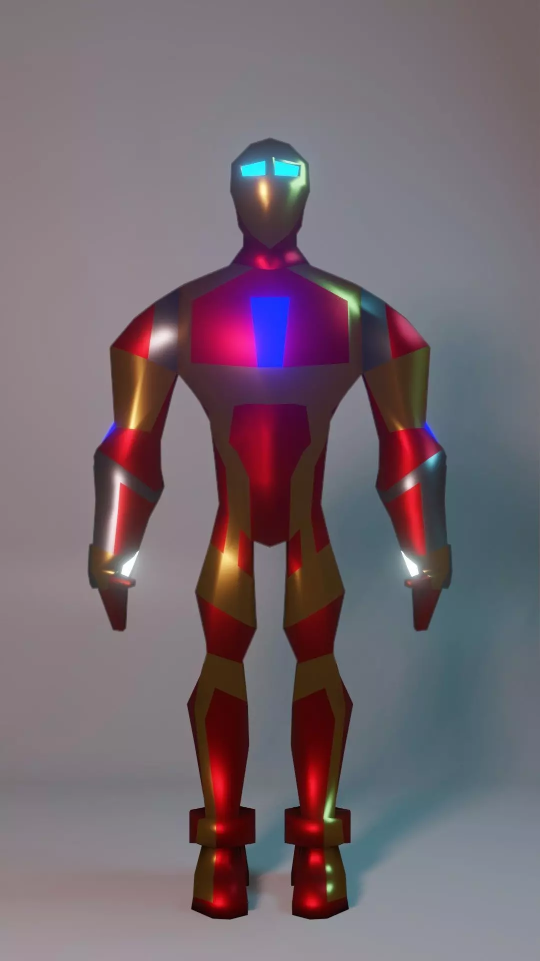 RufCyberX iron man Low-poly 3D model_0
