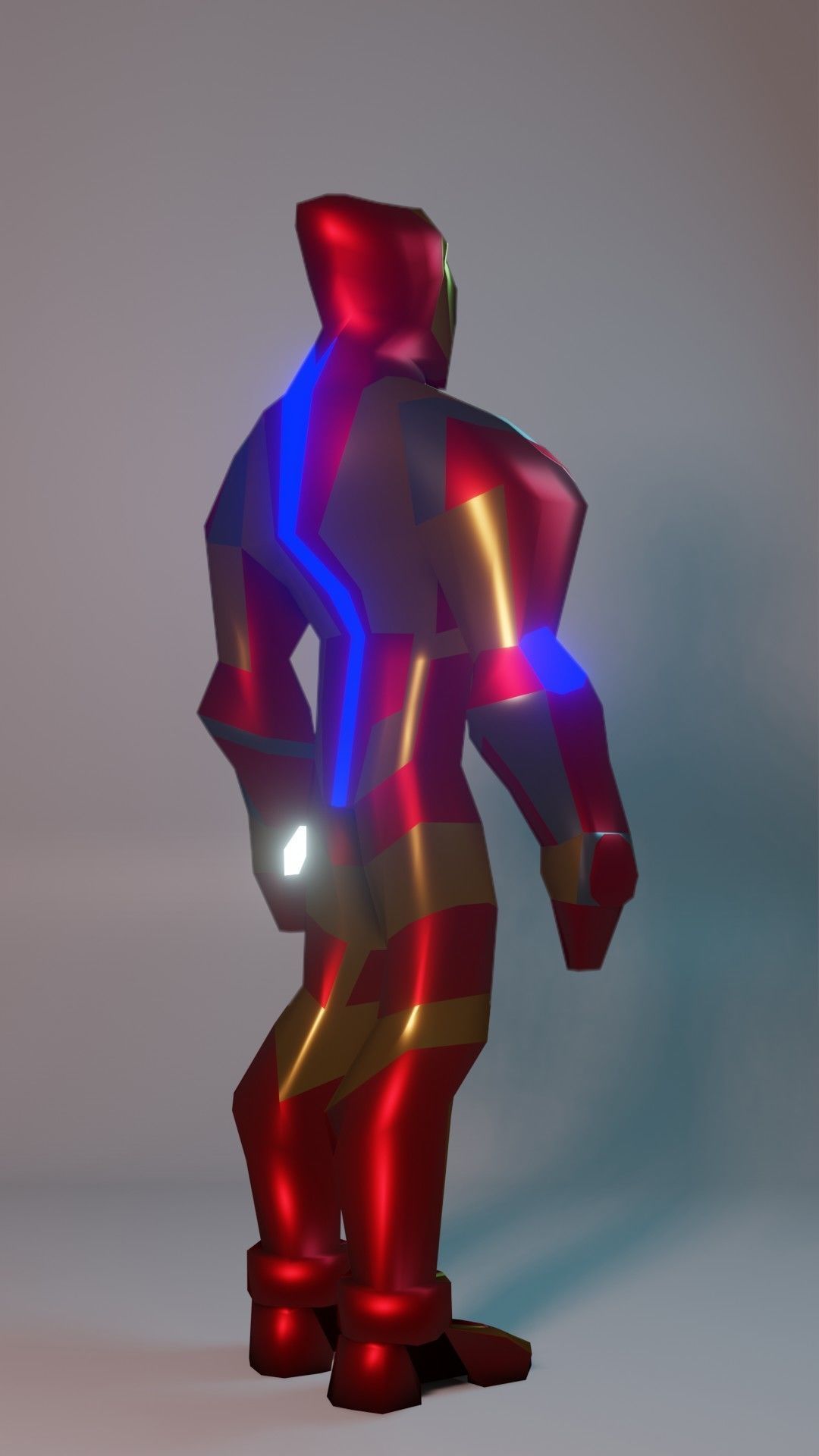 RufCyberX iron man Low-poly 3D model_3