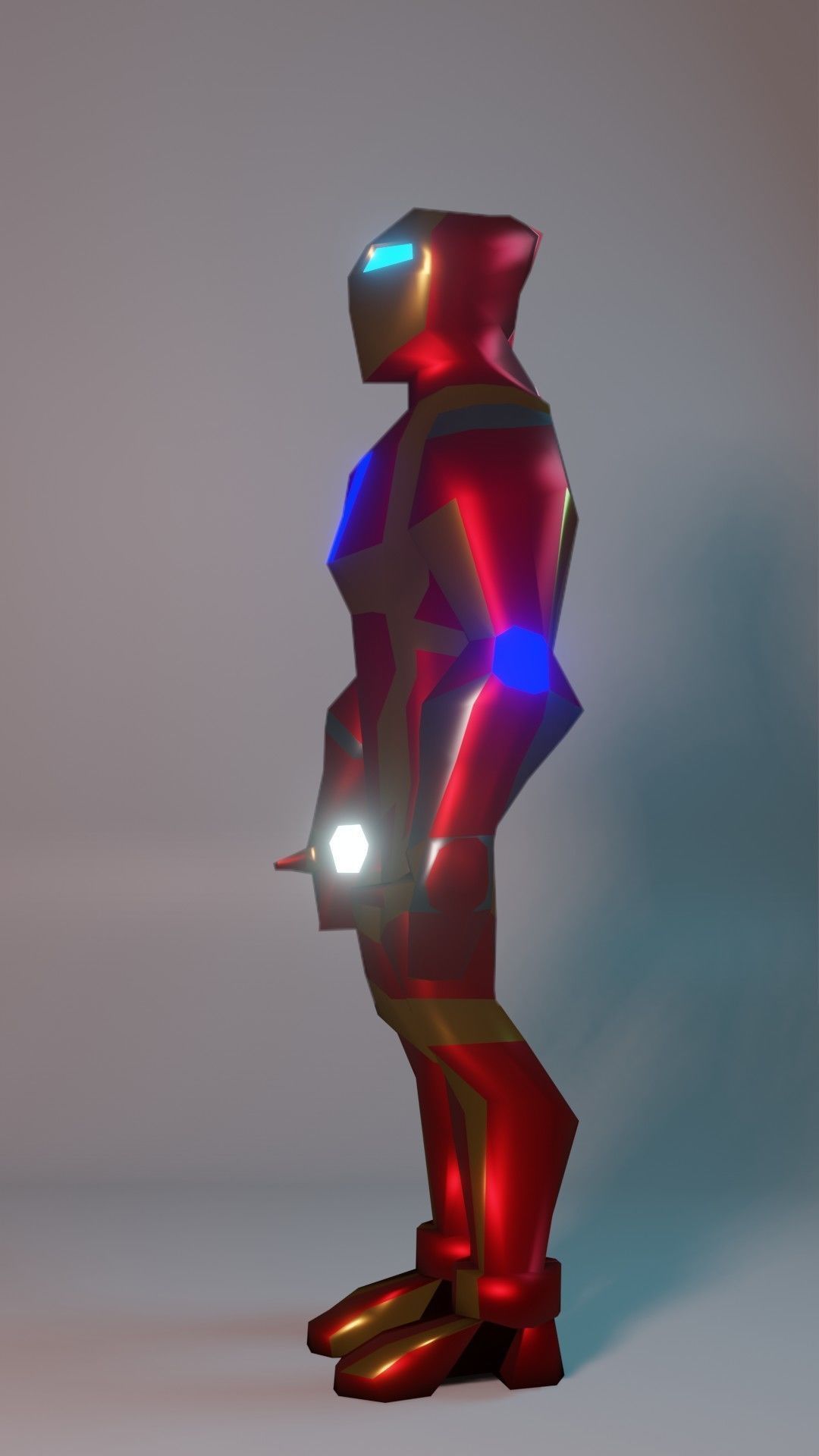 RufCyberX iron man Low-poly 3D model_2