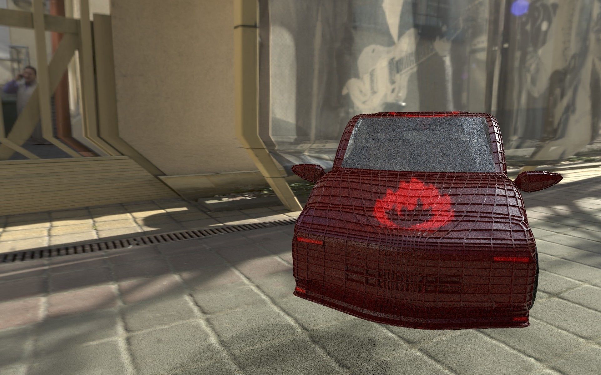 new car Low-poly 3D model_1