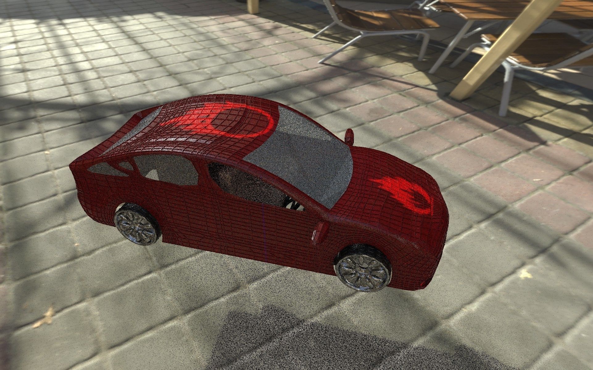 new car Low-poly 3D model_5