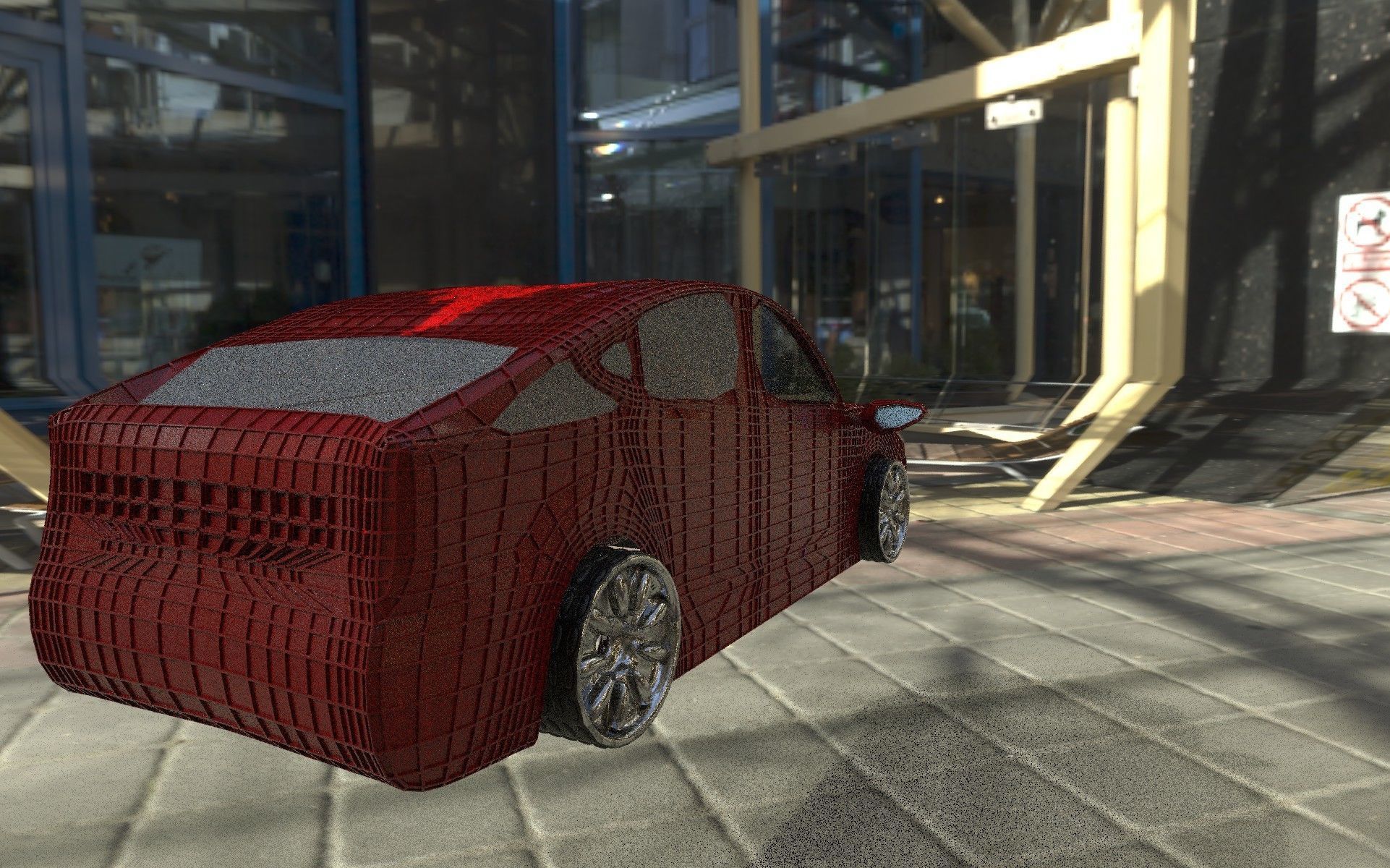 new car Low-poly 3D model_6