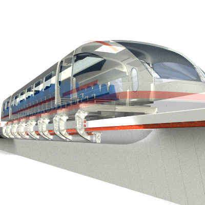 MagLev Train 3D model_8