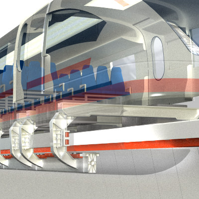 MagLev Train 3D model_9