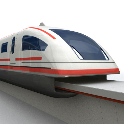 MagLev Train 3D model_3