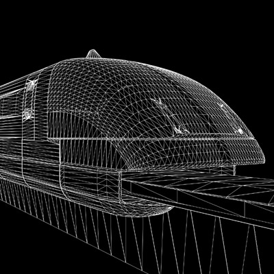 MagLev Train 3D model_4