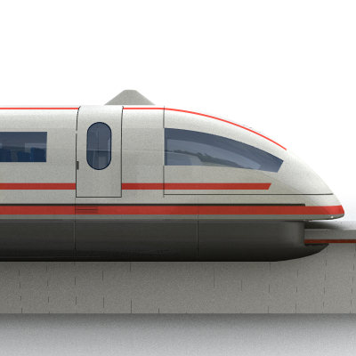 MagLev Train 3D model_2
