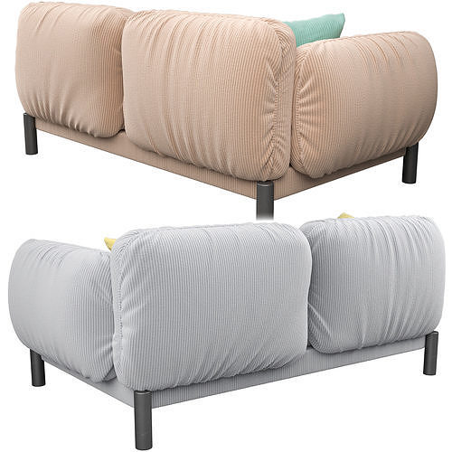 Tarantino 2 Seater Sofa 3D model 3