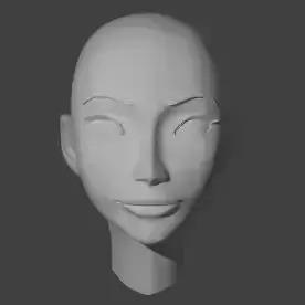 stylized female head