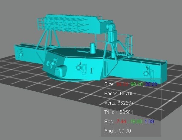 MK 38 artillery director yowa class 3D model_2