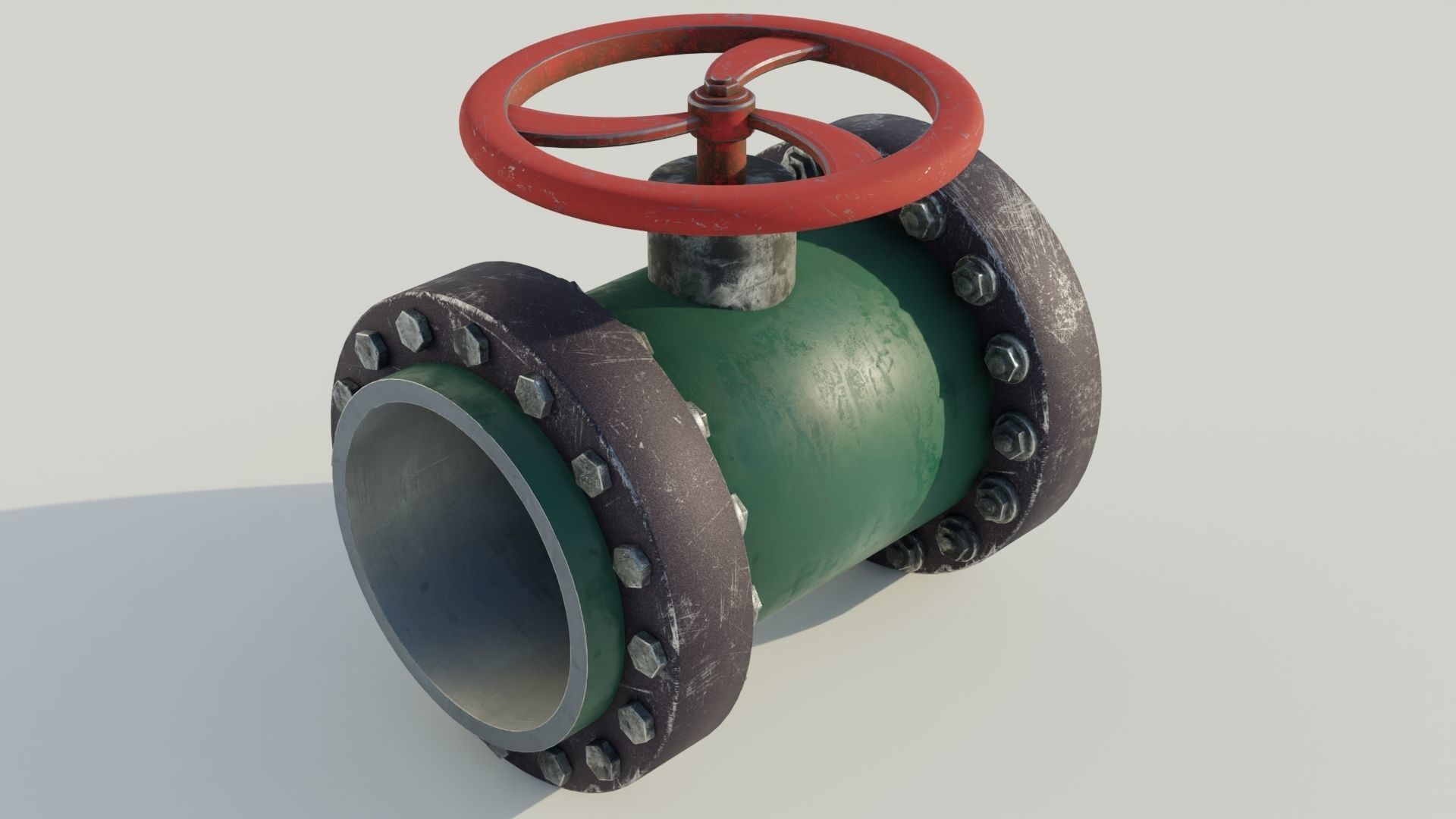 Industrial valve 3D model Low-poly 3D model_5