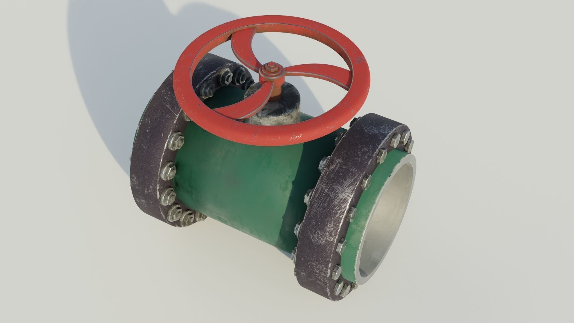 Industrial valve 3D model Low-poly 3D model_8