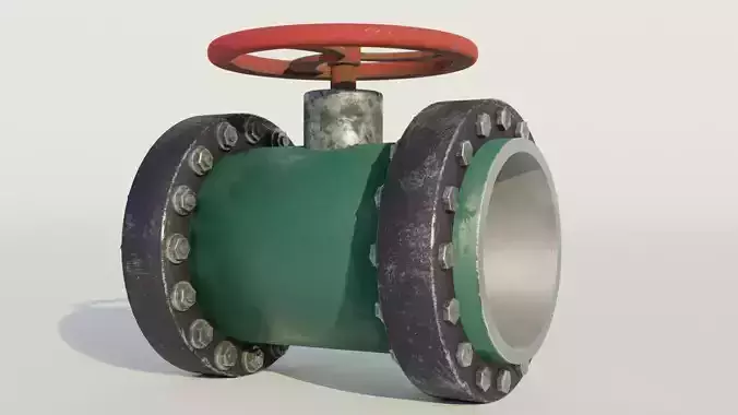 Industrial valve 3D model
