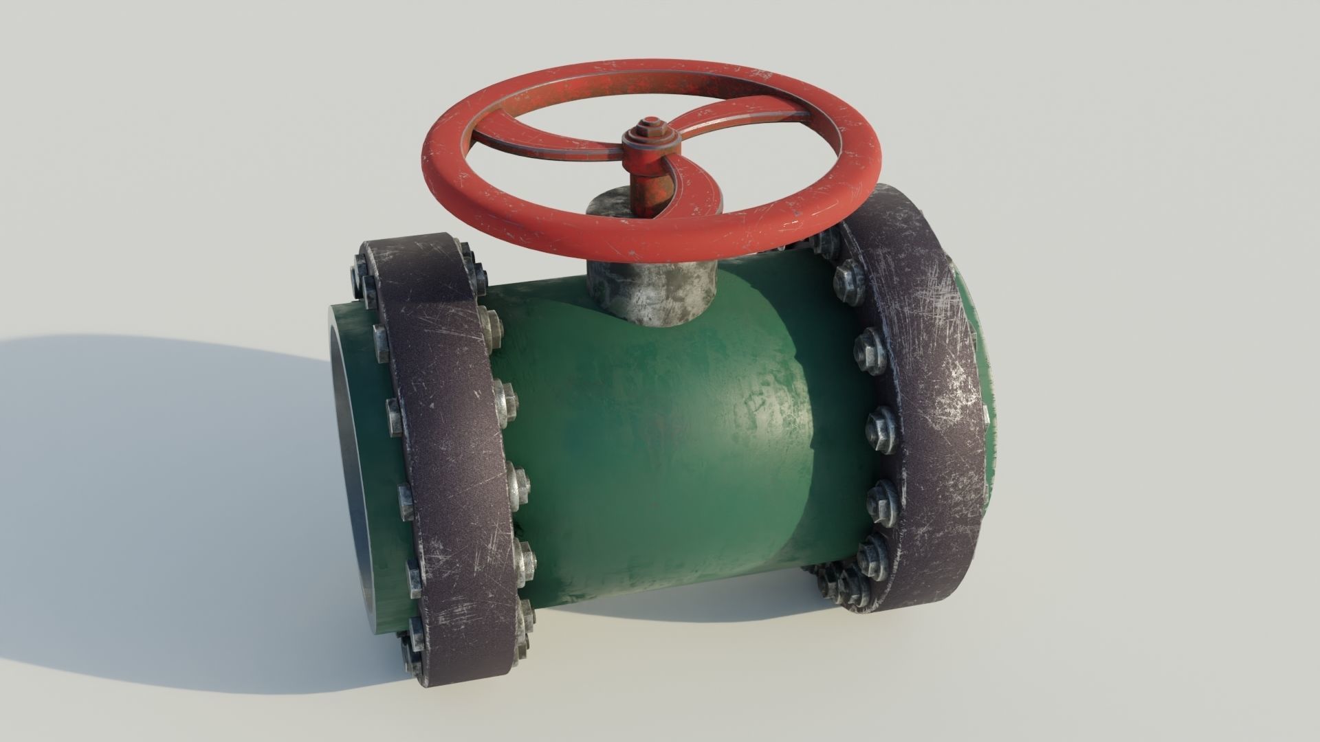 Industrial valve 3D model Low-poly 3D model_6