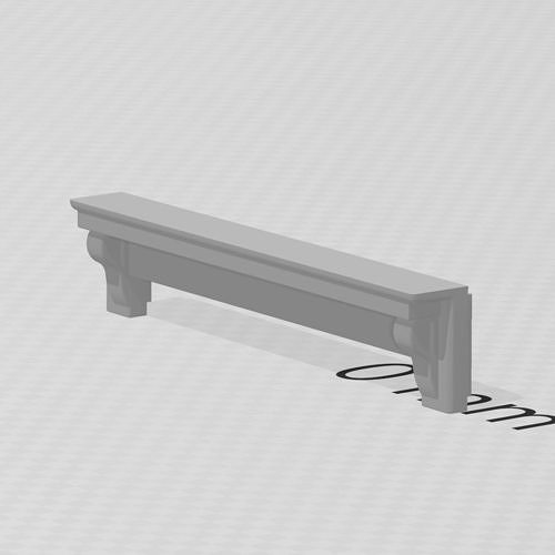 DECORATIVE STONE WINDOW LINTEL 7MM SCALE O GAUGE MODEL RAILWAY Free 3D print model