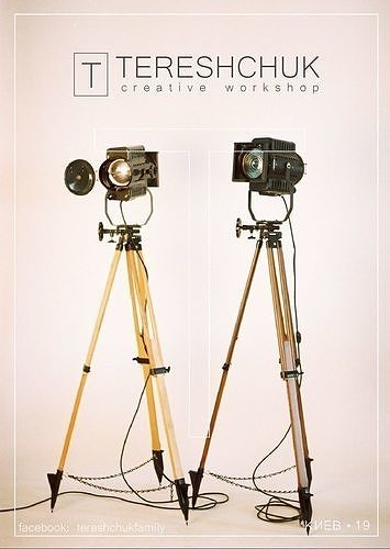Tripod studio lamp model with Textures  3D model