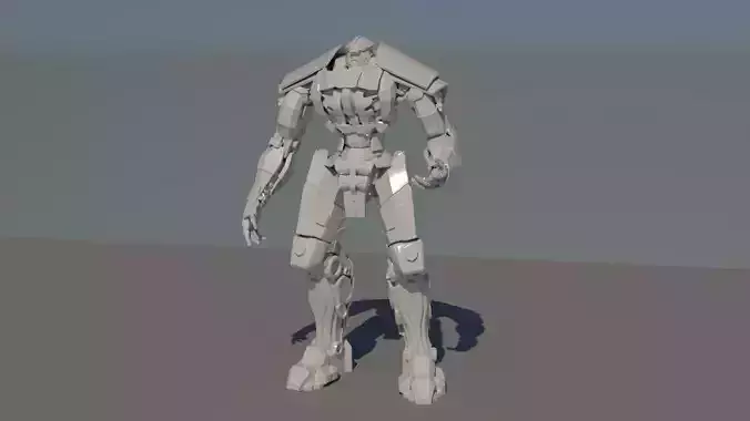 Robot humanoid Low-poly 3D model