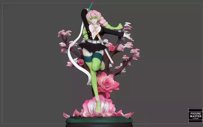 KANROJI Mitsuri KIMETSU NO YAIBA ANIME GIRL CHARACTER 3D print model
