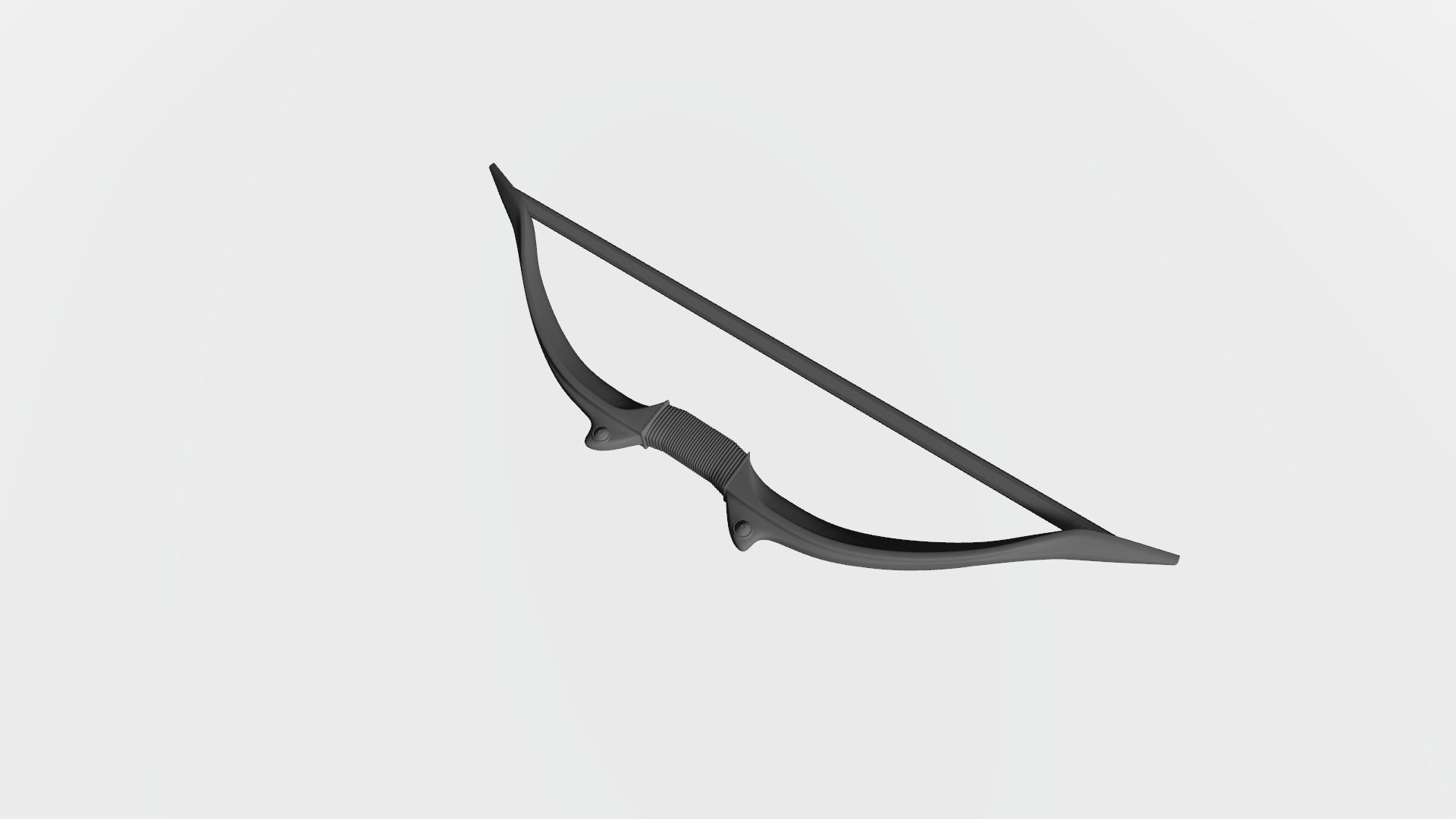 Spears and bow 3D print model_3