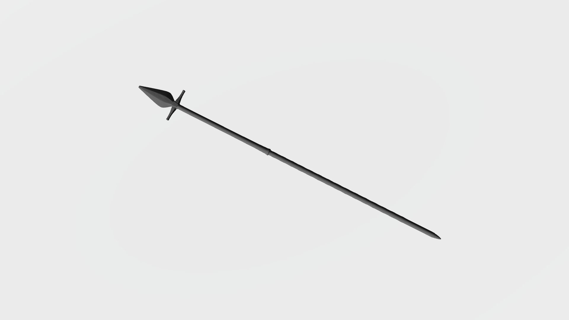 Spears and bow 3D print model_4