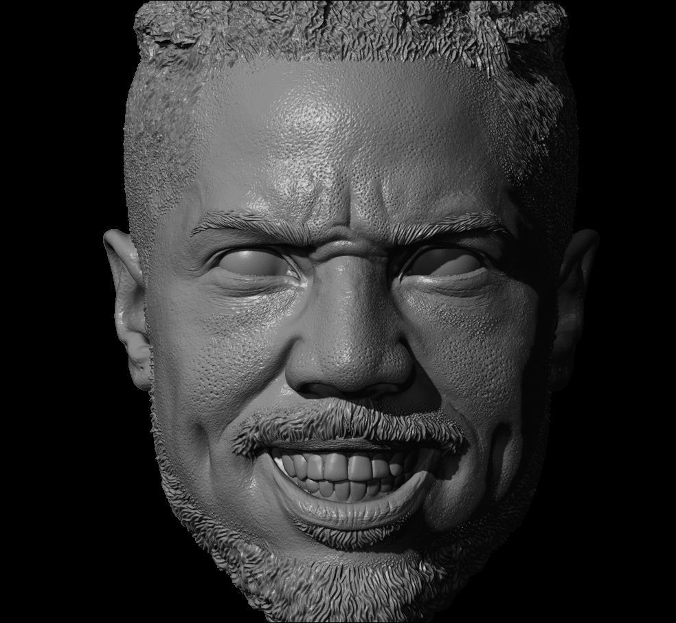 Michael B Jordan Erik Killmonger 4K size 1-6th Super High Res 3D print model_4