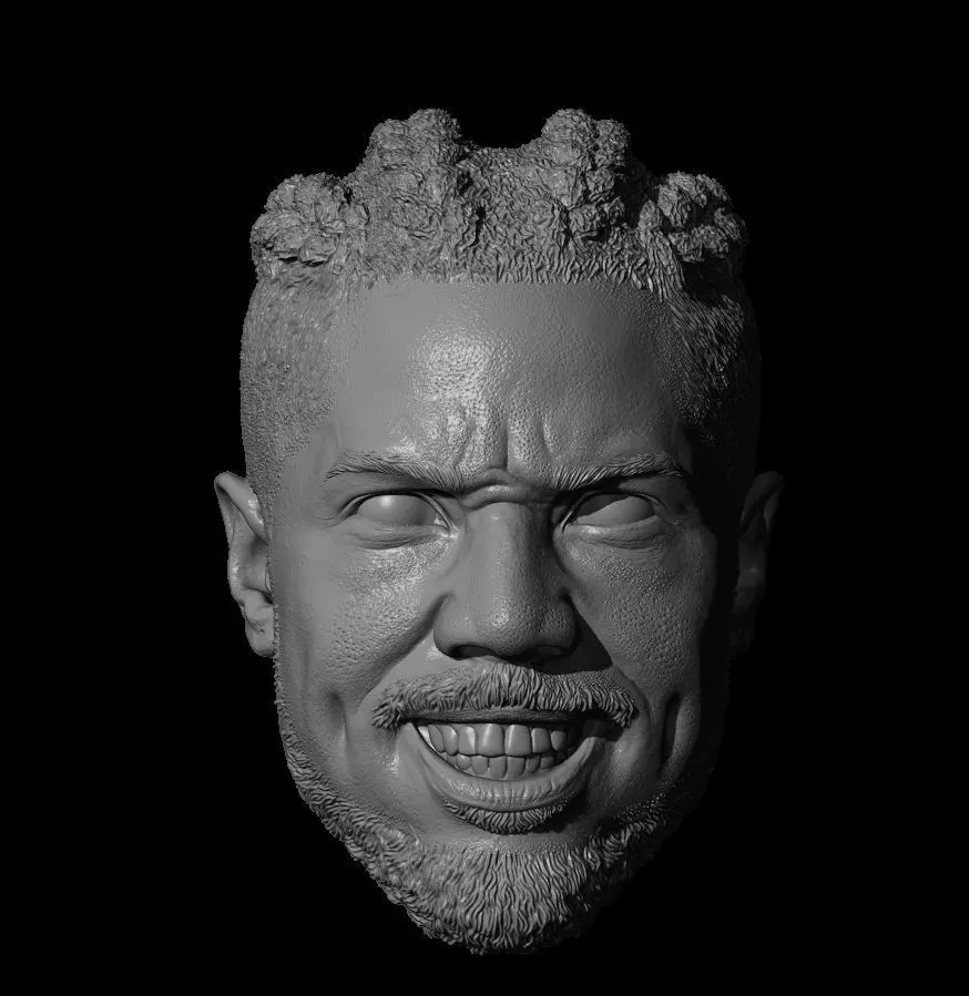 Michael B Jordan Erik Killmonger 4K size 1-6th Super High Res 3D print model_0