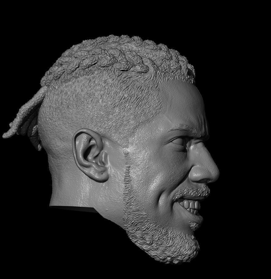 Michael B Jordan Erik Killmonger 4K size 1-6th Super High Res 3D print model_2