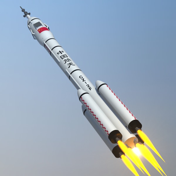 CZ 2F Launch Vehicle 3D model_1