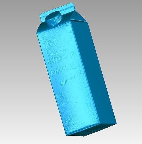 Real Milk Box 1 Liter Carton 3D Scan 3D print model