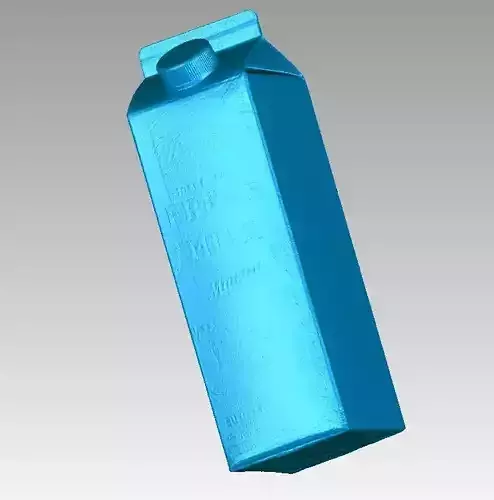 Real Milk Box 1 Liter Carton 3D Scan 3D print model
