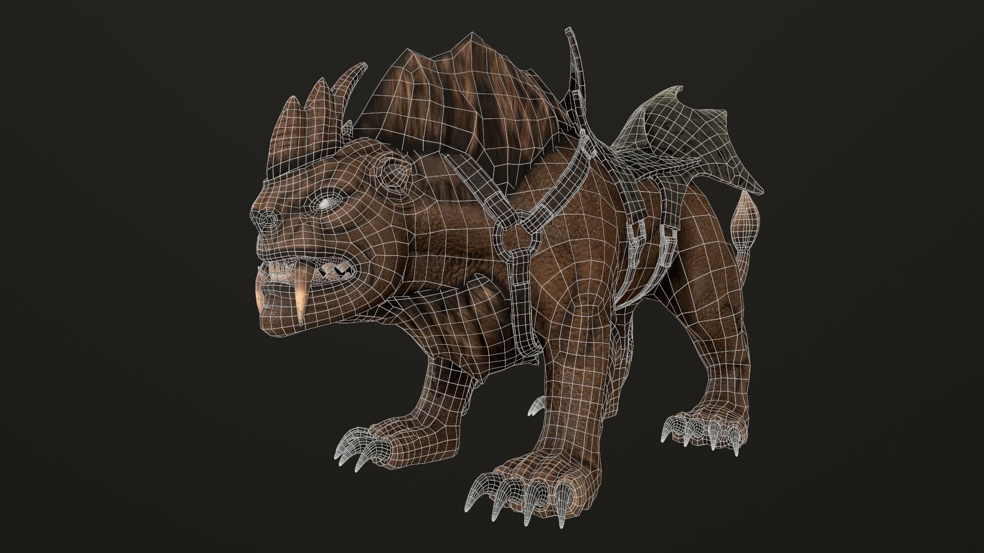 Demon of Wild Low-poly 3D model_11