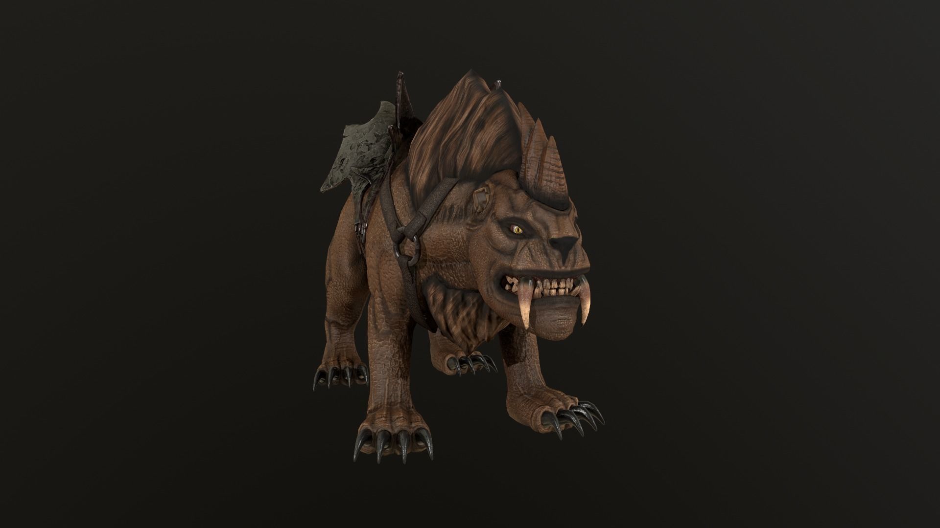 Demon of Wild Low-poly 3D model_1
