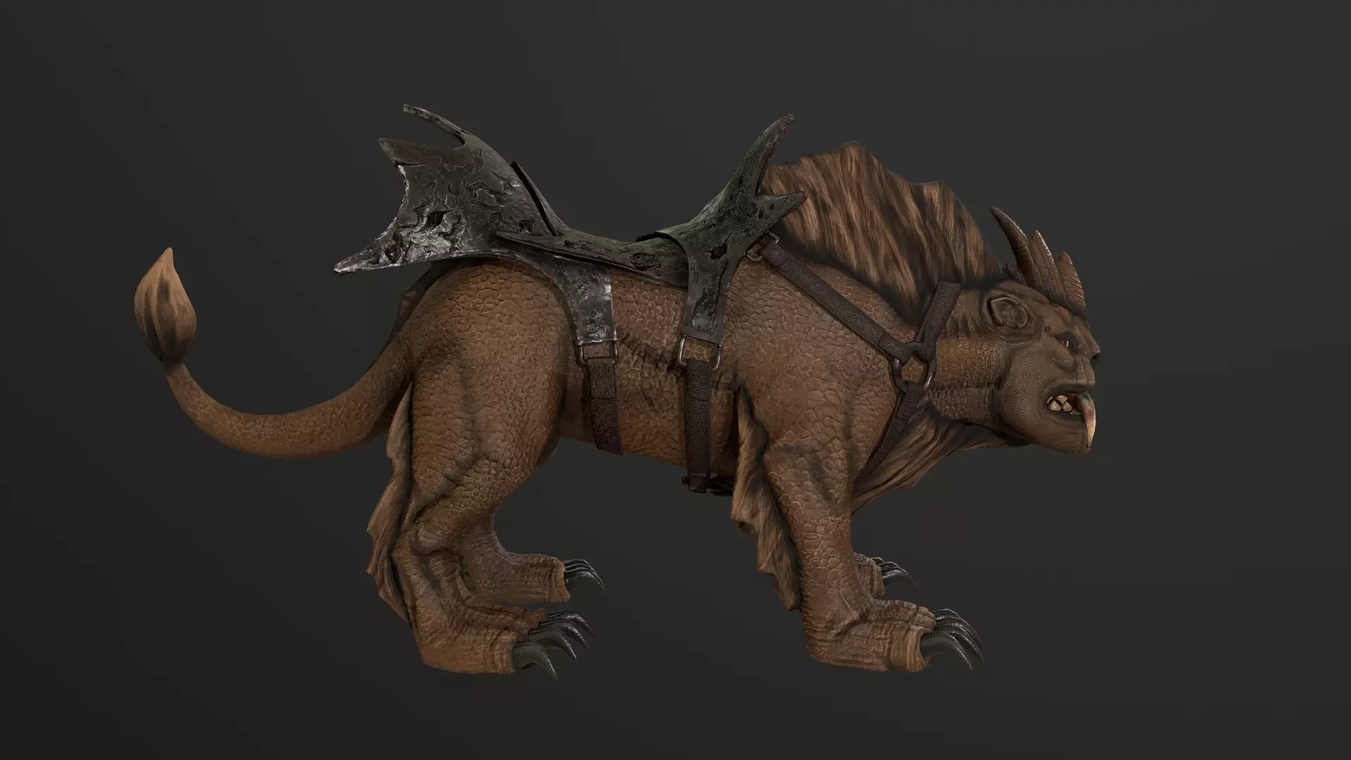 Demon of Wild Low-poly 3D model_0