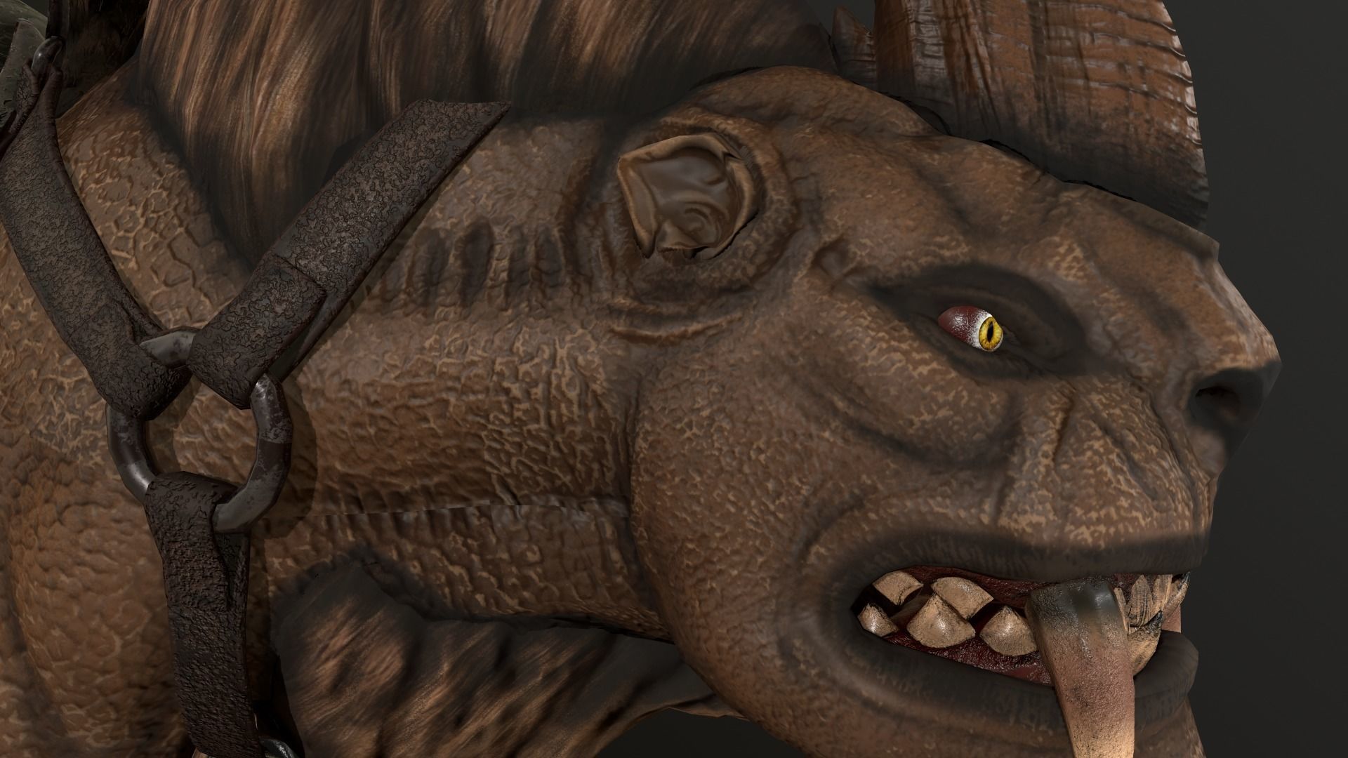 Demon of Wild Low-poly 3D model_8