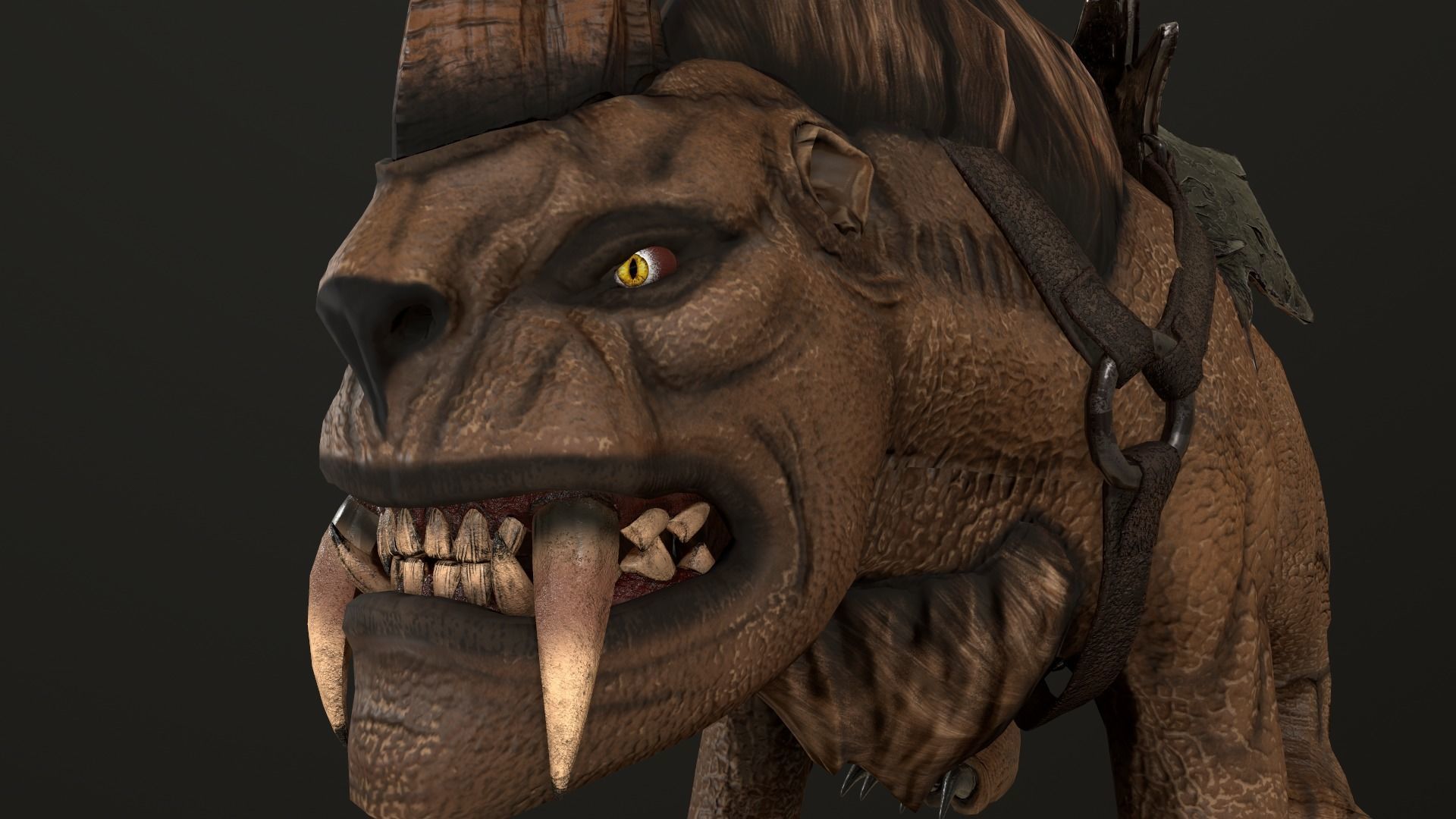 Demon of Wild Low-poly 3D model_9