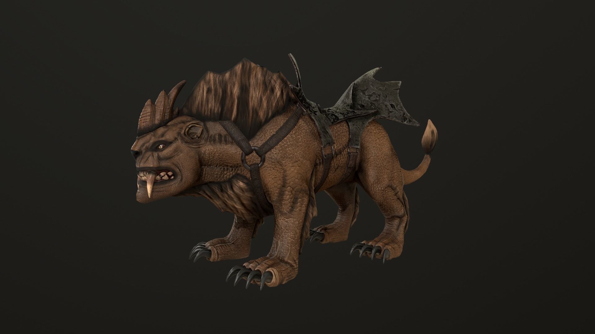 Demon of Wild Low-poly 3D model_3