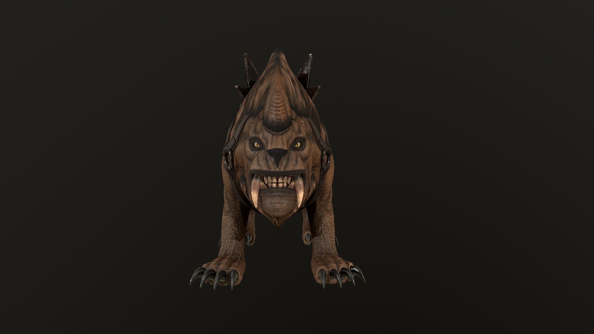 Demon of Wild Low-poly 3D model_2