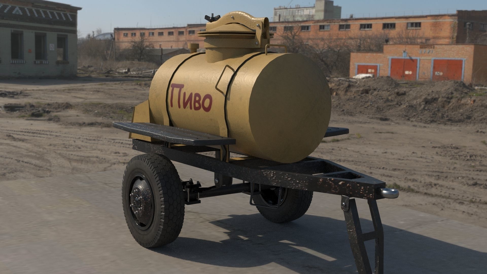 mobile beer keg 3D model_4