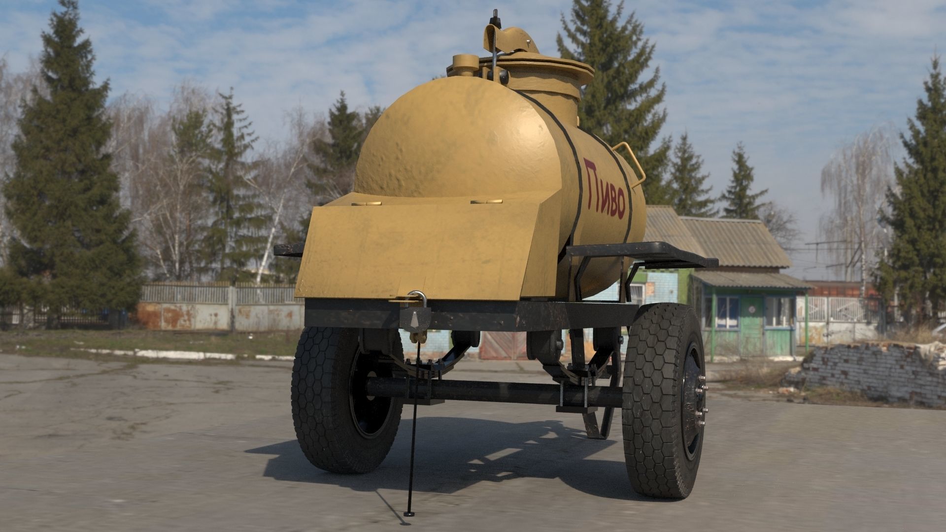 mobile beer keg 3D model_1