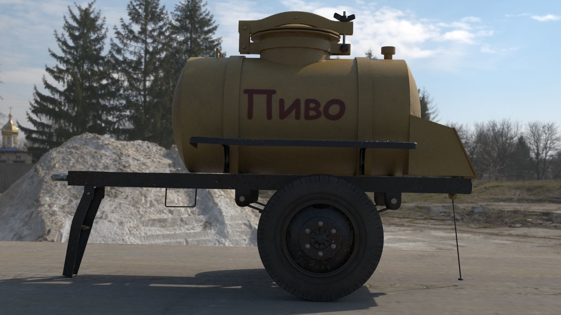 mobile beer keg 3D model_3