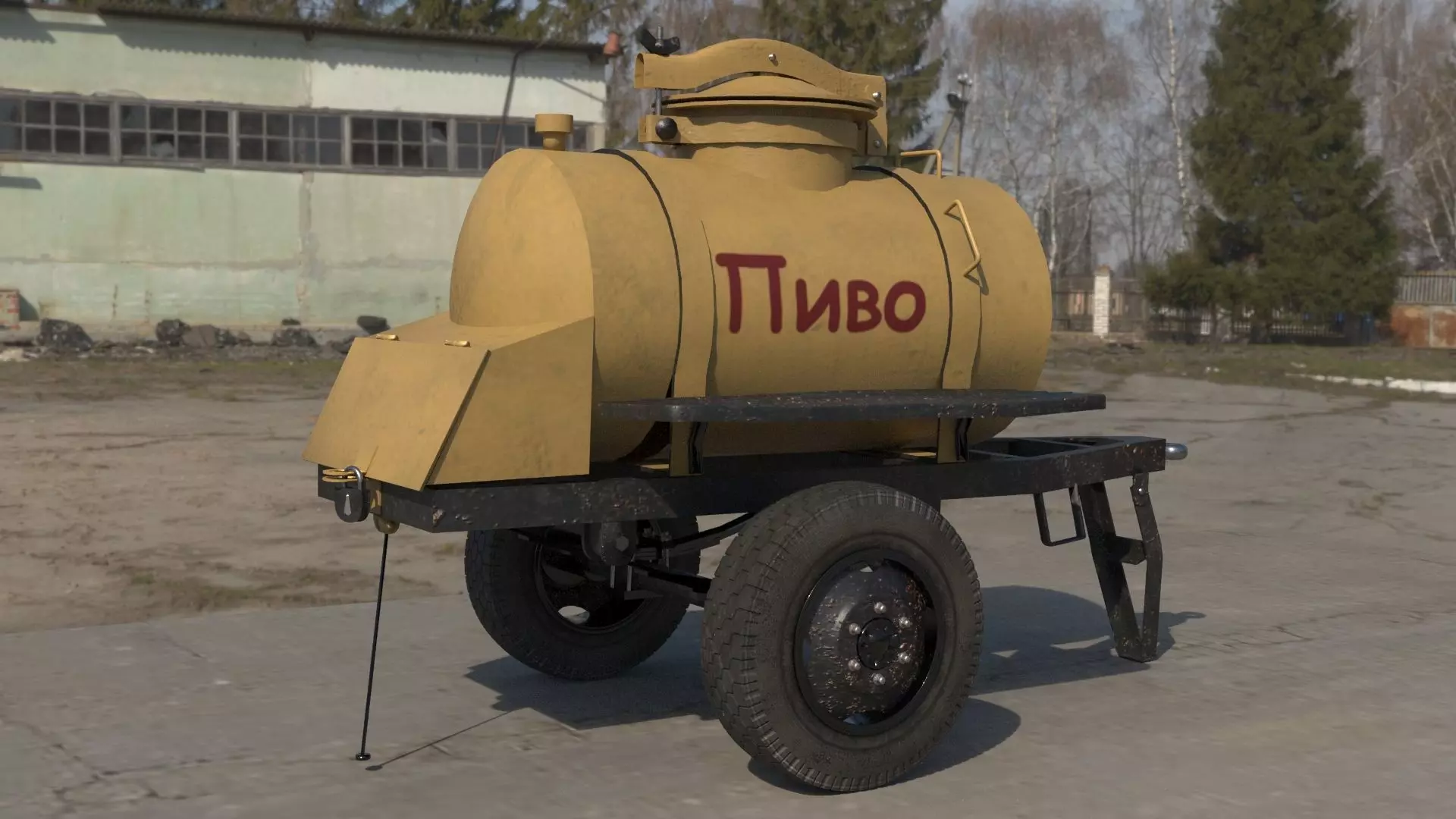 mobile beer keg 3D model_0