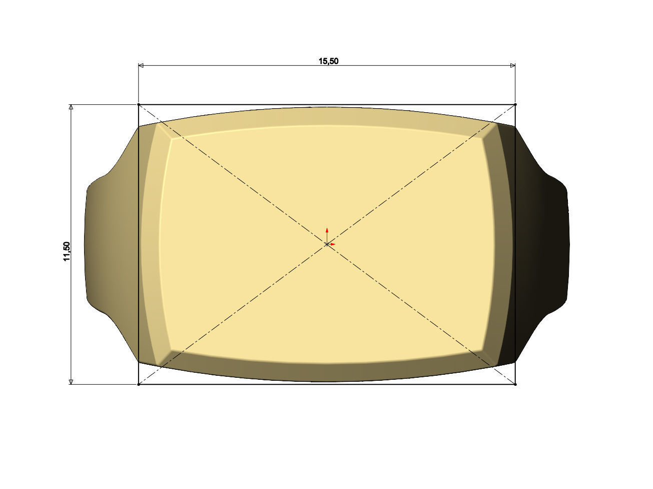 Engravable Geometric rectangular top signet 3D print model_7