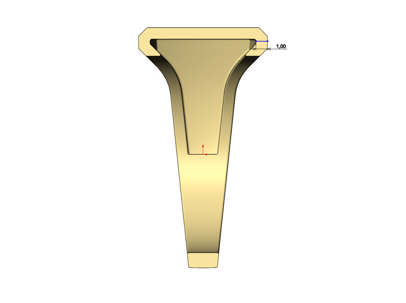 Engravable Geometric rectangular top signet 3D print model_10