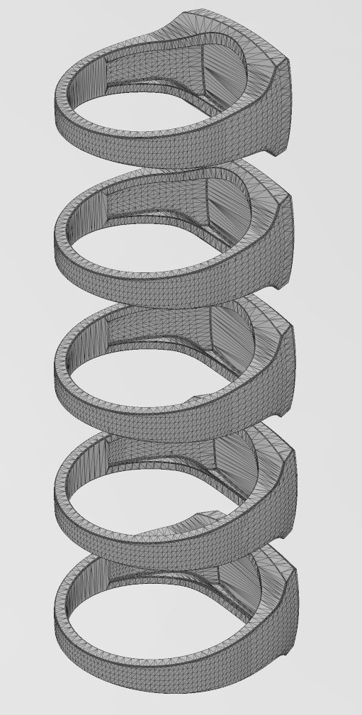 Engravable Geometric rectangular top signet 3D print model_14