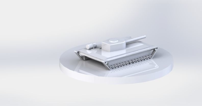 Toy tank 3D print model_3