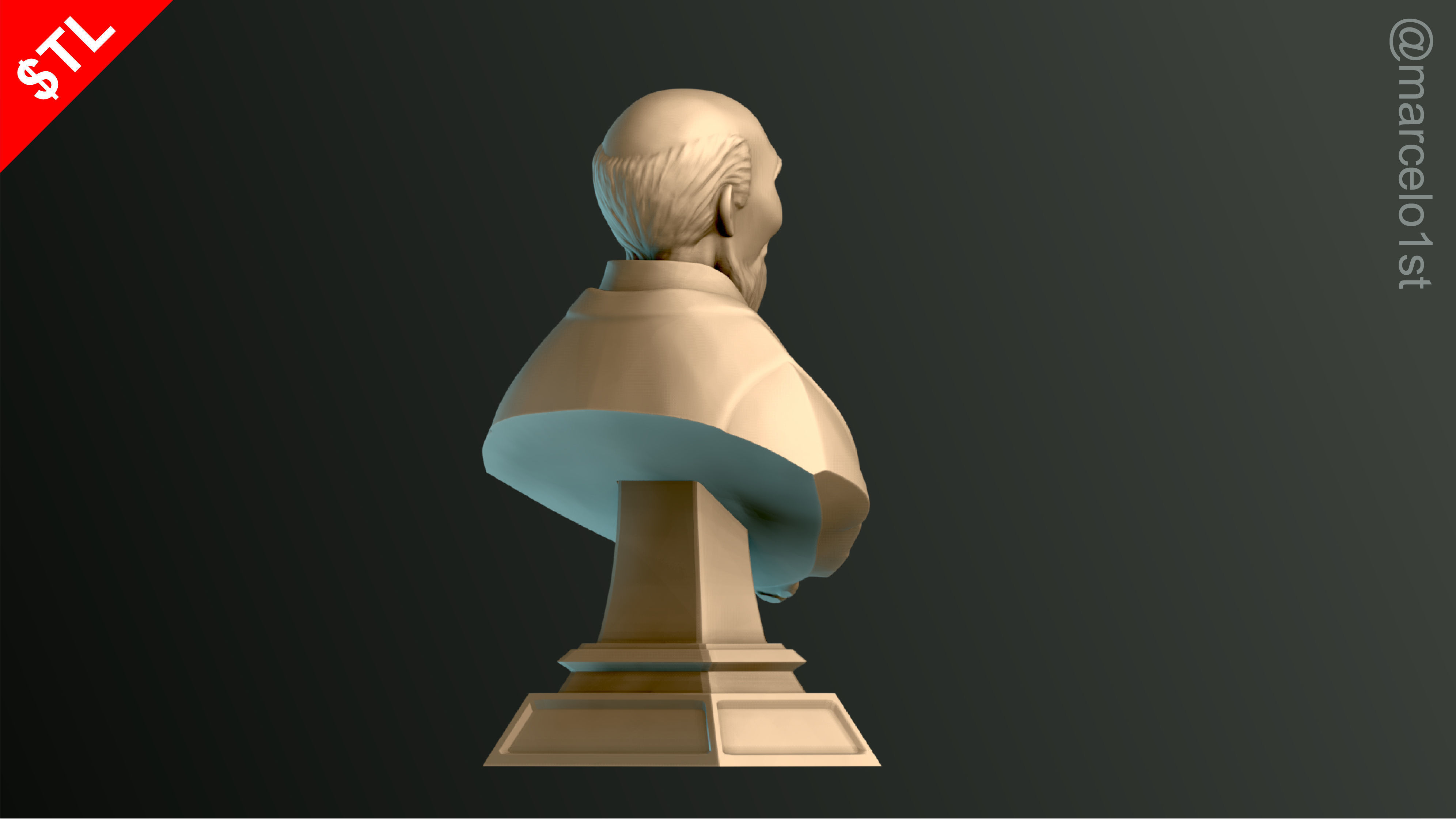O-Sensei Morihei Ueshiba Bust - Aikido 3D print model_13